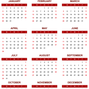 Calendar 2023 PNG