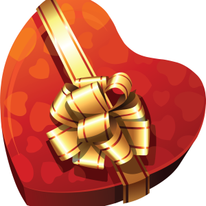 heart gift box PNG image