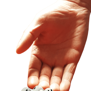 Dice in hand PNG