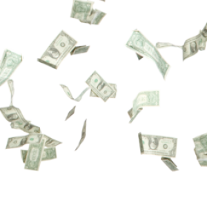 Falling money PNG