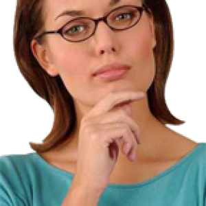 Thinking woman PNG