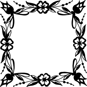 Floral frame PNG