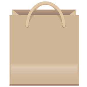 Paper shopping bag PNG image