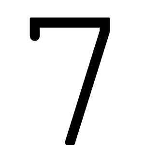 number 7 PNG