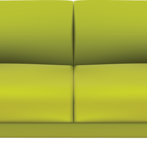 Green sofa PNG image