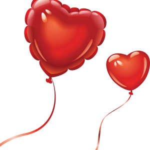 Heart balloon PNG image, free download, heart balloons