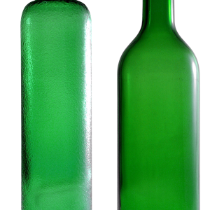 empty green glass bottle PNG image
