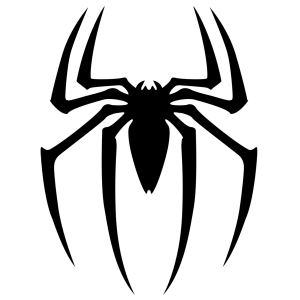 Black spider siluet logo PNG image