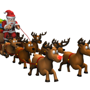 Santa sleigh PNG