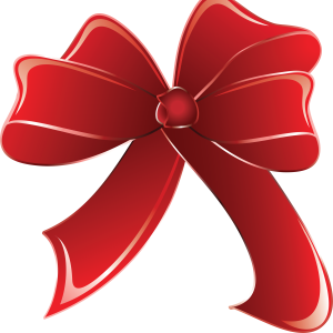 red ribbon bow PNG