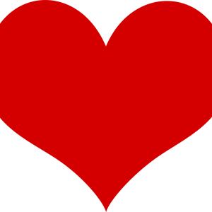 Red heart PNG image, free download