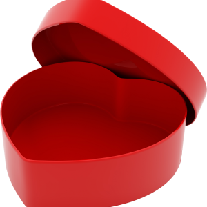 Red heart gift box PNG