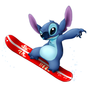 Stitch on board PNG