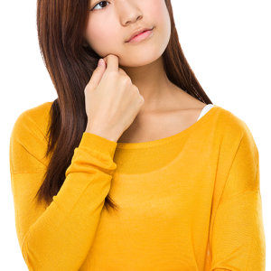 Thinking woman PNG