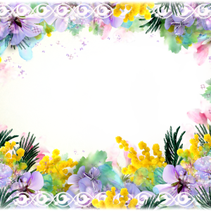 Floral frame PNG