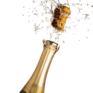Champagne popping PNG