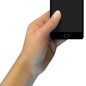 Phone in hand PNG