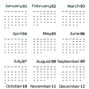 Calendar 2022 year PNG