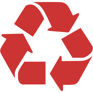 Recycle red icon PNG