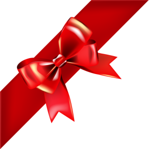 red ribbon bow PNG