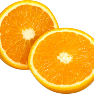 Cutted orange PNG image