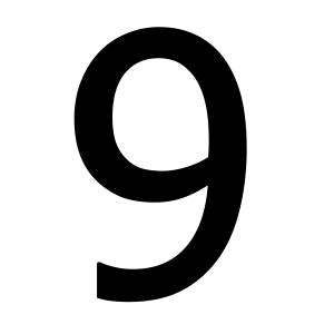 Number 9 PNG