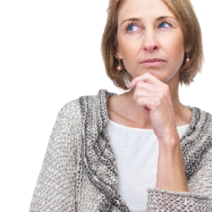 Thinking woman PNG
