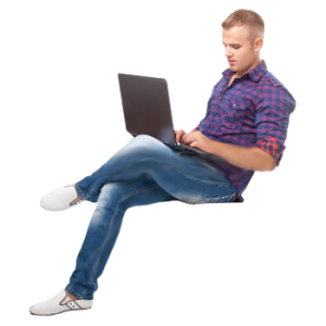 Sitting man PNG