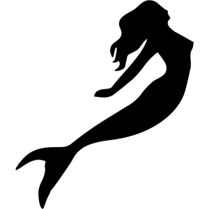 Mermaid siluete PNG