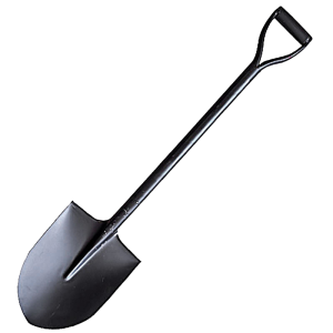 black shovel PNG