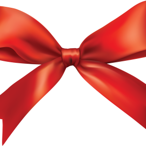 red ribbon bow PNG