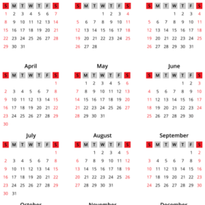 Calendar 2023 PNG