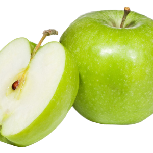 Green cut apple PNG