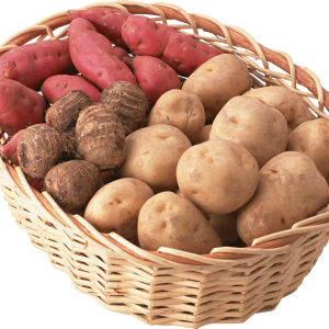 Potatoes in basket PNG