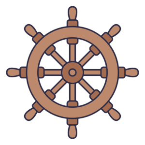 Ship's wheel, rudder PNG