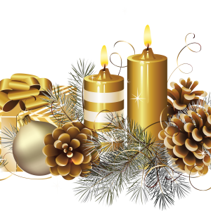 Christmas candle PNG image