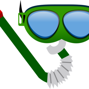 Snorkel, diving mask PNG