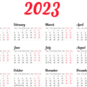 Calendar 2023 PNG