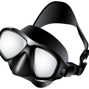 Snorkel, diving mask PNG