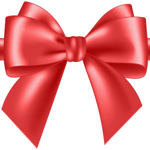 red ribbon bow PNG