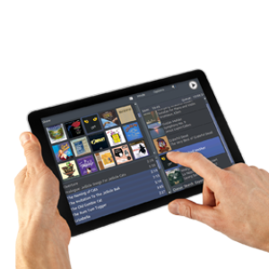 Tablet in hands PNG image