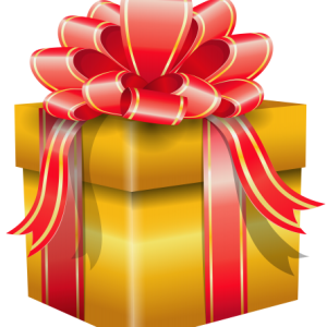 Yellow gift box PNG