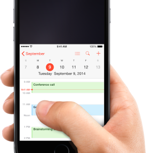Smartphone in hand PNG image