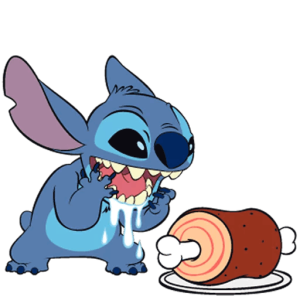 Stitch eating PNG