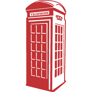 England London telephone booth PNG