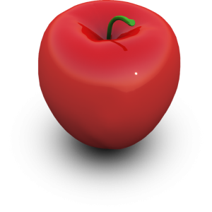 red big apple PNG image