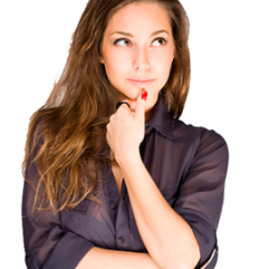 Thinking woman PNG