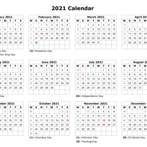 Calendar 2021 year PNG