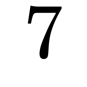 number 7 PNG