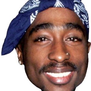 Tupac face PNG image
